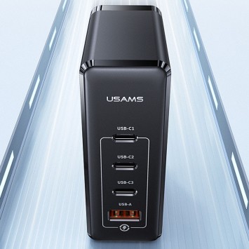 Зарядное устройство Usams US-CC163 T50 100W 4 Ports ACCC GaN Fast Charger, Black - Сетевые зарядные устройства (220 В) - изображение 2