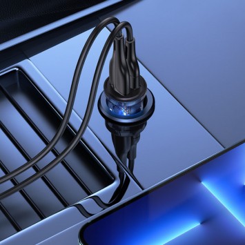 Зарядное устройство Usams US-CC162 C31 2 Ports A+A, Transparent black - Автомобильные зарядные устройства - изображение 3