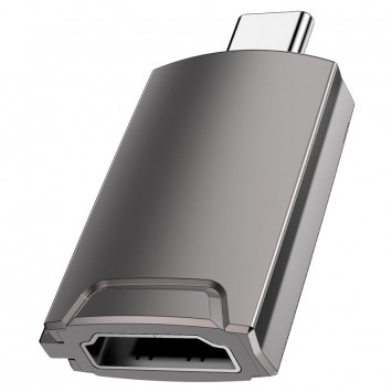 Перехідник Hoco UA19 Type-C to HDMI, Сірий - Type-C кабелі - зображення 1 