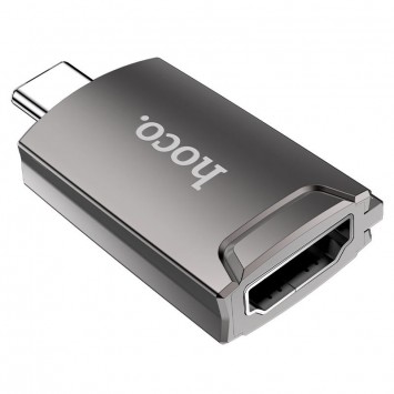 Переходник Hoco UA19 Type-C to HDMI, Серый - Type-C кабели - изображение 2