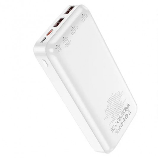 Портативний зарядний пристрій Power Bank Hoco J101A Astute 22.5W 20000 mAh, White - зображення 1 