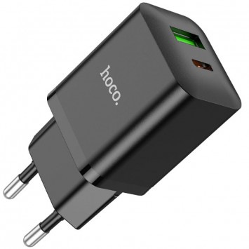 Зарядний пристрій Hoco N28 Founder 20W Type-C+USB, Black - Мережеві ЗП (220 В) - зображення 1 