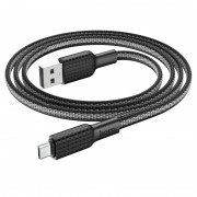 Дата кабеля Hoco X69 Jaeger USB to MicroUSB (1m), Black/White