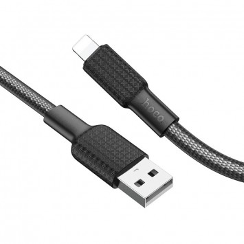 Дата кабель Hoco X69 Jaeger USB to Lightning (1m), Black / White - Lightning - зображення 1 