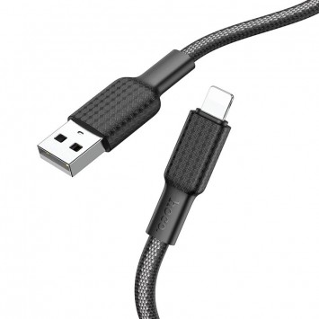 Дата кабель Hoco X69 Jaeger USB to Lightning (1m), Black / White - Lightning - изображение 2