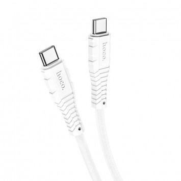 Дата кабель Hoco X67 "Nano" 60W Type-C to Type-C (1m), White - Type-C кабели - изображение 1
