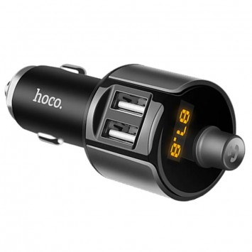 Зарядное устройство FM модулятор Hoco E19 (2USB 2.4А), Черный / Серый - Автомобильные зарядные устройства - изображение 2
