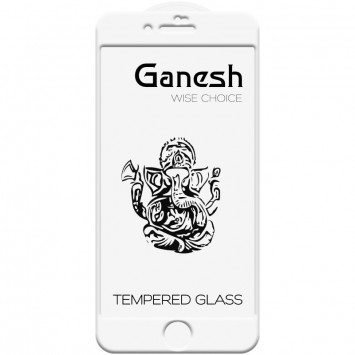 Захисне скло Ganesh (Full Cover) для Apple iPhone 7 plus / 8 plus (5.5"), Білий - Apple - зображення 1 