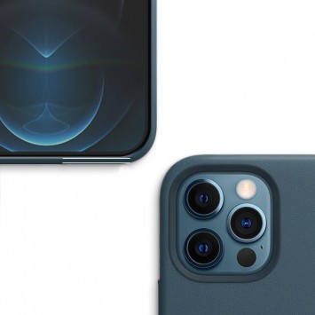 Шкіряний чохол Leather Case (AAA) with MagSafe для Apple iPhone 12 Pro Max (6.7"), Baltic Blue - Чохли для iPhone 12 Pro Max - зображення 2 