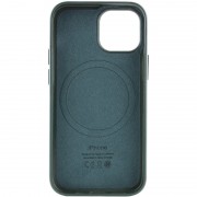 Кожаный чехол Leather Case (AAA) with MagSafe для Apple iPhone 12 Pro/12 (6.1"), Forest Green