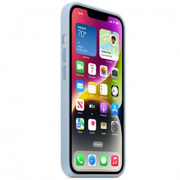Чохол Silicone case (AAA) full with Magsafe для Apple iPhone 14 (6.1"), Блакитний / Sky - Чохли для iPhone 14 - зображення 2 