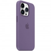 Чохол Silicone case (AAA) full with Magsafe для Apple iPhone 14 Pro (6.1"), Фіолетовий / Iris