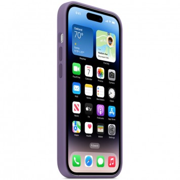 Фиолетовый силиконовый чехол (AAA) полный с Magsafe для iPhone 14 Pro, цвет Iris