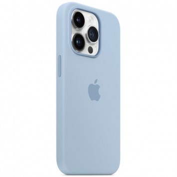 Чехол Silicone case (AAA) full with Magsafe для Apple iPhone 14 Pro Max (6.7"), Голубой / Sky - Чехлы для iPhone 14 Pro Max - изображение 1