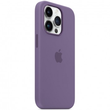 Чохол Silicone case (AAA) full with Magsafe для Apple iPhone 14 Pro Max (6.7"), Фіолетовий / Iris - Чохли для iPhone 14 Pro Max - зображення 1 