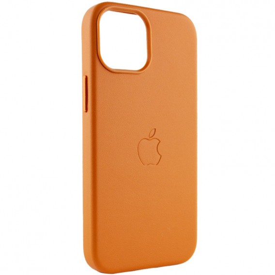 Шкіряний чохол Leather Case (AAA) with MagSafe для Apple iPhone 13 (6.1"), Golden Brown