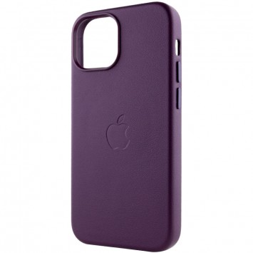 Шкіряний чохол Leather Case (AAA) with MagSafe для Apple iPhone 13 (6.1"), Dark Cherry - Чохли для iPhone 13 - зображення 1 