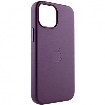 Шкіряний чохол Leather Case (AAA) with MagSafe для Apple iPhone 13 (6.1"), Dark Cherry - Чохли для iPhone 13 - зображення 2 