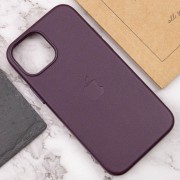 Шкіряний чохол Leather Case (AAA) with MagSafe для Apple iPhone 13 (6.1"), Dark Cherry