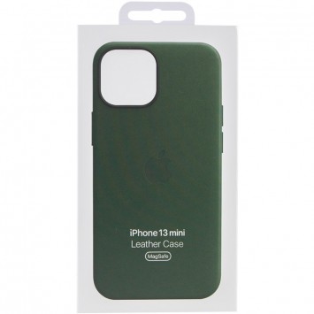 Шкіряний чохол Leather Case (AAA) with MagSafe для Apple iPhone 13 mini (5.4"), Forest Green - Чохли для iPhone 13 mini - зображення 6 