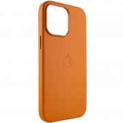 Кожаный чехол Leather Case (AAA) with MagSafe для Apple iPhone 14 Pro Max (6.7"), Golden Brown