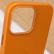Шкіряний чохол Leather Case (AAA) with MagSafe для Apple iPhone 14 Pro Max (6.7"), Golden Brown