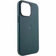 Шкіряний чохол Leather Case (AAA) with MagSafe для Apple iPhone 14 Pro Max (6.7"), Forest Green