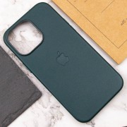 Кожаный чехол Leather Case (AAA) with MagSafe для Apple iPhone 14 Pro Max (6.7"), Forest Green