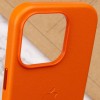 Кожаный чехол Leather Case (AAA) with MagSafe для Apple iPhone 14 Pro Max (6.7"), Orange