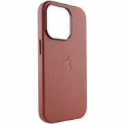 Шкіряний чохол Leather Case (AAA) with MagSafe для Apple iPhone 14 Pro Max (6.7"), Umber
