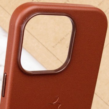 Кожаный чехол Leather Case (AAA) with MagSafe для iPhone 14 Pro Max (6.7"), Umber - Чехлы для iPhone 14 Pro Max - изображение 4