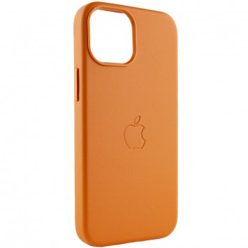 Кожаный чехол Leather Case (AAA) with MagSafe для Apple iPhone 14 (6.1"), Golden Brown - Чехлы для iPhone 14 - изображение 1