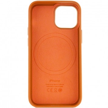 Кожаный чехол Leather Case (AAA) with MagSafe для Apple iPhone 14 (6.1"), Golden Brown - Чехлы для iPhone 14 - изображение 3