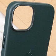 Кожаный чехол Leather Case (AAA) with MagSafe для Apple iPhone 14 (6.1"), Succulent
