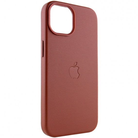 Шкіряний чохол Leather Case (AAA) with MagSafe для Apple iPhone 14 (6.1"), Umber