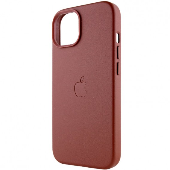 Шкіряний чохол Leather Case (AAA) with MagSafe для Apple iPhone 14 (6.1"), Umber