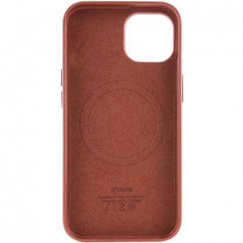 Кожаный чехол Leather Case (AAA) with MagSafe для Apple iPhone 14 (6.1"), Umber - Чехлы для iPhone 14 - изображение 3
