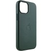 Шкіряний чохол Leather Case (AAA) with MagSafe для Apple iPhone 14 Plus (6.7"), Forest Green