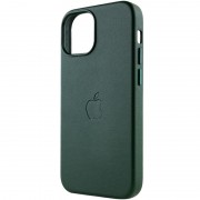 Шкіряний чохол Leather Case (AAA) with MagSafe для Apple iPhone 14 Plus (6.7"), Forest Green
