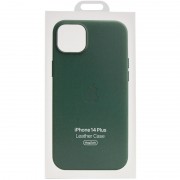 Шкіряний чохол Leather Case (AAA) with MagSafe для Apple iPhone 14 Plus (6.7"), Forest Green