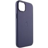 Шкіряний чохол Leather Case (AAA) with MagSafe для Apple iPhone 14 Plus (6.7"), Ink