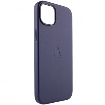 Кожаный чехол Leather Case (AAA) with MagSafe для iPhone 14 Plus (6.7"), Ink - Чехлы для iPhone 14 Plus - изображение 1
