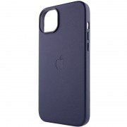 Кожаный чехол Leather Case (AAA) with MagSafe для iPhone 14 Plus (6.7"), Ink