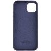 Шкіряний чохол Leather Case (AAA) with MagSafe для Apple iPhone 14 Plus (6.7"), Ink