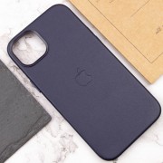 Шкіряний чохол Leather Case (AAA) with MagSafe для Apple iPhone 14 Plus (6.7"), Ink