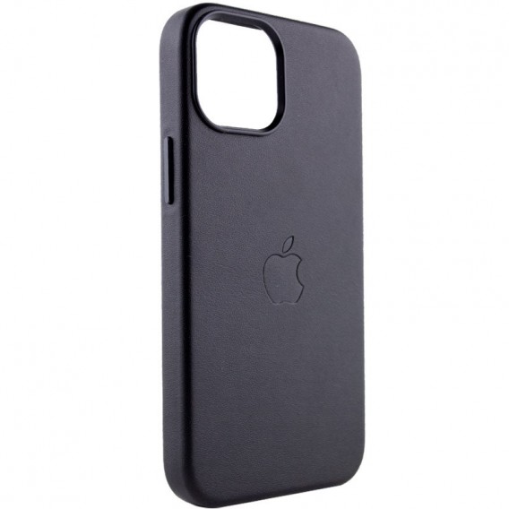Шкіряний чохол Leather Case (AAA) with MagSafe для Apple iPhone 14 Plus (6.7"), Midnight