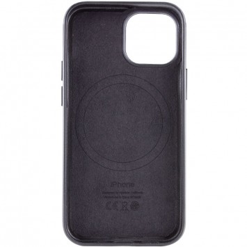 Кожаный чехол Leather Case (AAA) with MagSafe для Apple iPhone 14 Plus (6.7"), Midnight - Чехлы для iPhone 14 Plus - изображение 3