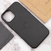Шкіряний чохол Leather Case (AAA) with MagSafe для Apple iPhone 14 Plus (6.7"), Midnight