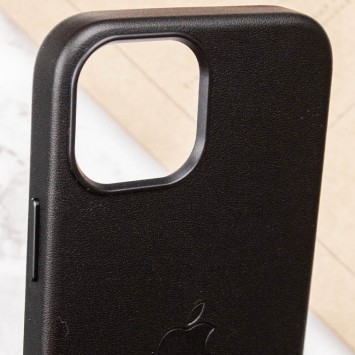 Шкіряний чохол Leather Case (AAA) with MagSafe для Apple iPhone 14 Plus (6.7"), Midnight - Чохли для iPhone 14 Plus - зображення 5 