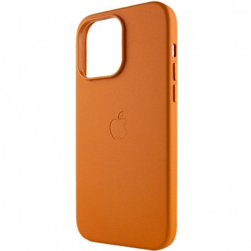 Кожаный чехол Leather Case (AAA) with MagSafe для Apple iPhone 14 Pro (6.1"), Golden Brown - Чехлы для iPhone 14 Pro - изображение 2